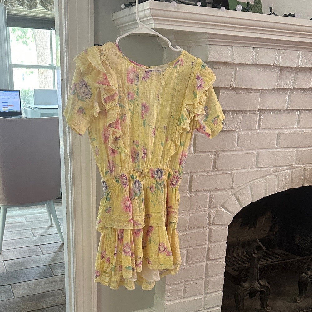 LoveShackFancy Yellow Floral Dress